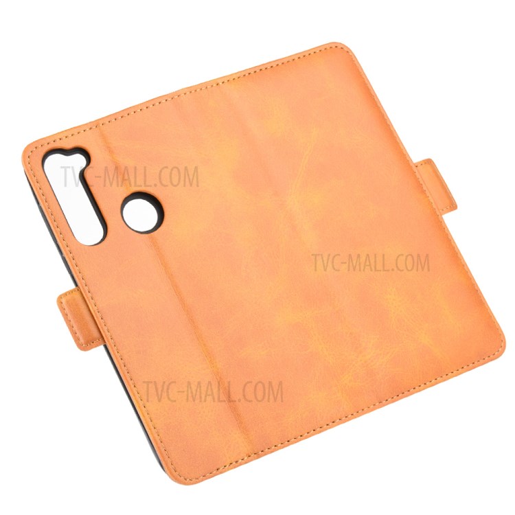Double Clasp Flip Leather Wallet Stand Case for Motorola Moto G Stylus / G Pro - Brown-3