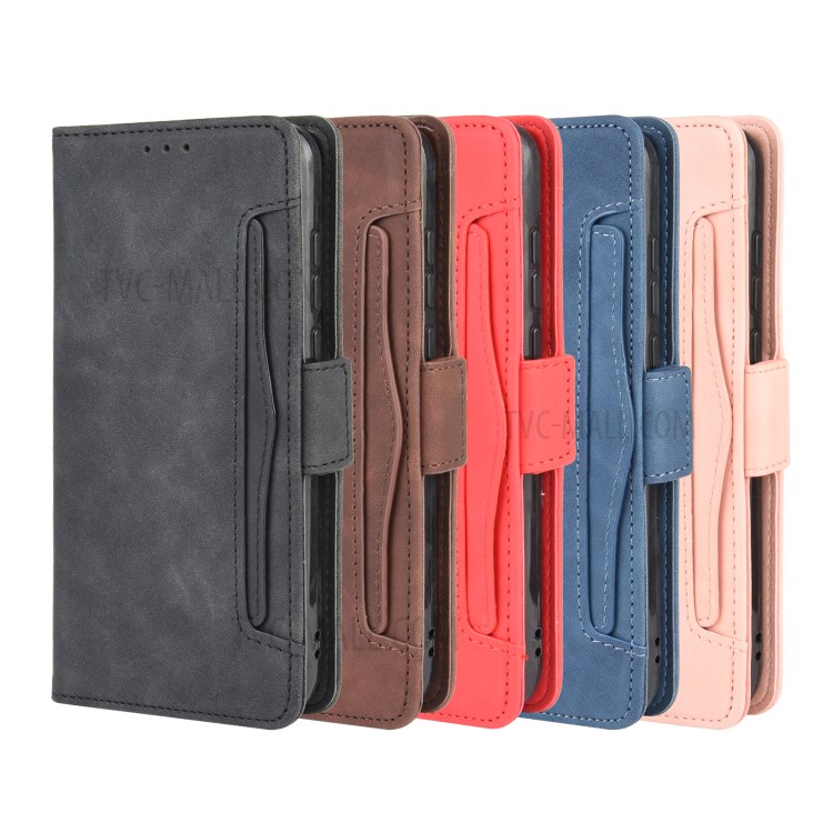 Wallet Stand Flip Leather Phone Cover for Motorola Moto E (2020) - Black-13