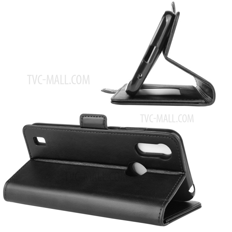 Shell Stand Portefeuille En Cuir D'adsorption Magnétique De Téléphone Pour Couvrir E6s Moto Motorola (2020) - Noir-6