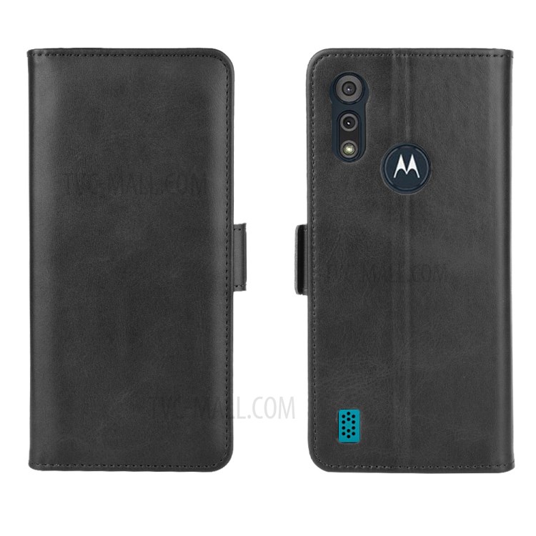 Shell Stand Portefeuille En Cuir D'adsorption Magnétique De Téléphone Pour Couvrir E6s Moto Motorola (2020) - Noir-7