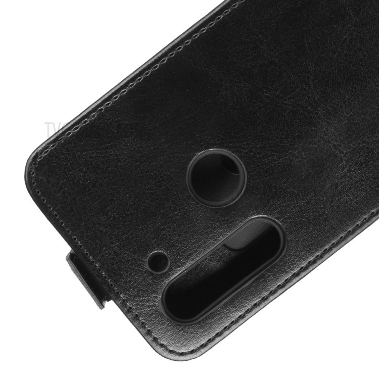 Crazy Horse Vertical Flip Cover Protective Leather Case for Motorola Moto G8 Power Lite - Black-2