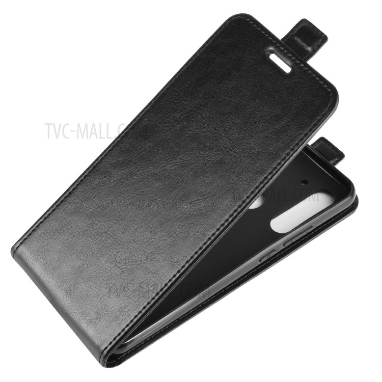 Crazy Horse Vertical Flip Cover Protective Leather Case for Motorola Moto G8 Power Lite - Black-3