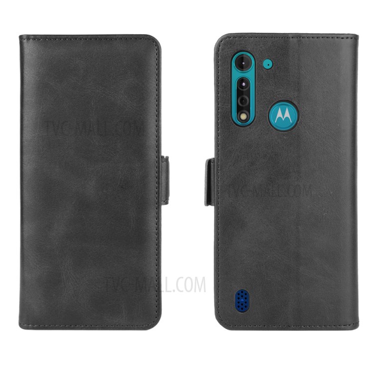 Couro Adsorção Ímã Tampa Original Para Motorola Lite Poder Moto G8 - Preto-7