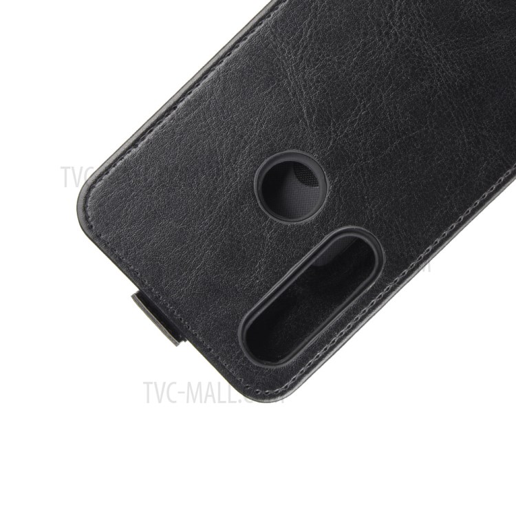Vertical Couverture De Téléphone En Cuir Flip Cheval Fou Pour Motorola Moto Puissance G - Noir-3