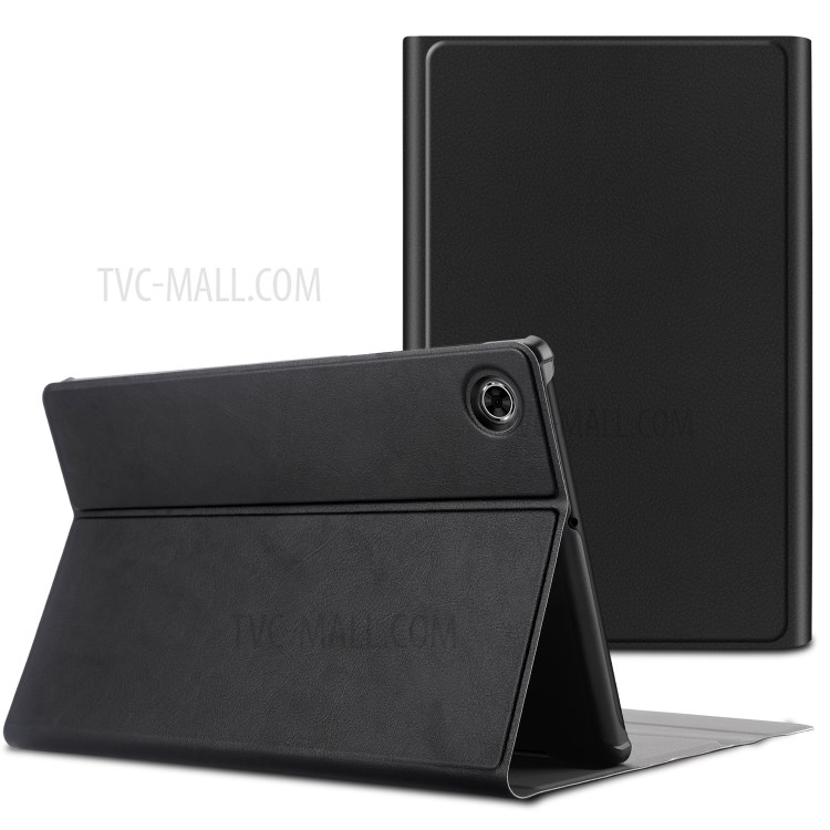 PU Caso Suporte Couro Comprimido Para Guia Lenovo M10 Mais - Preto-1