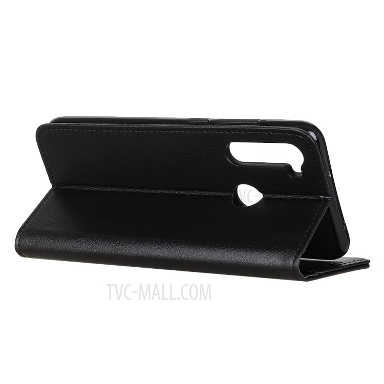Textura Lichia Couro Rachado Caso Carteira Absorvida Automaticamente Para Motorola Moto Uma Fusão Mais - Preto-4