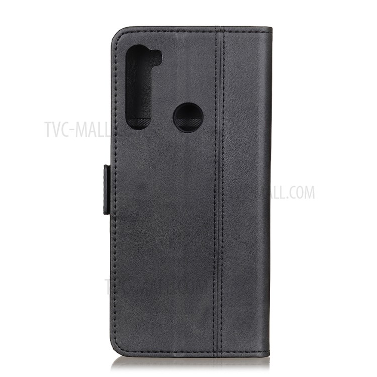 Magnetic Closure Flip Leather Shell Wallet Mobile Phone Case for Motorola Moto One Fusion Plus - Black-3