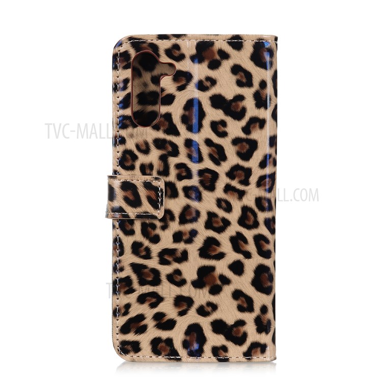 Leopard Pattern Magnetic Leather Stand Case for Motorola Edge-3
