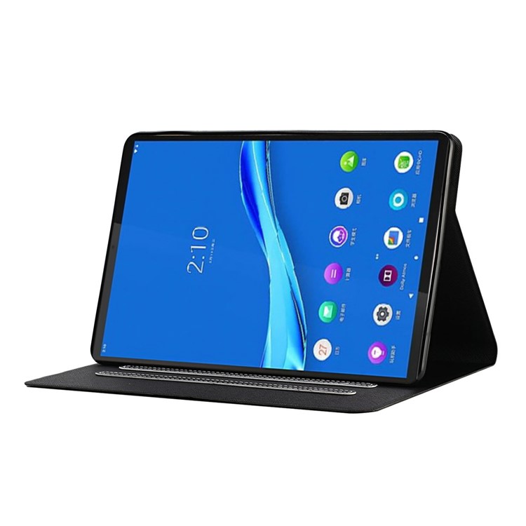 Magnetischer Lederstand Hülle Für Lenovo Tab M10 Plus TB-X606F - Schwarz