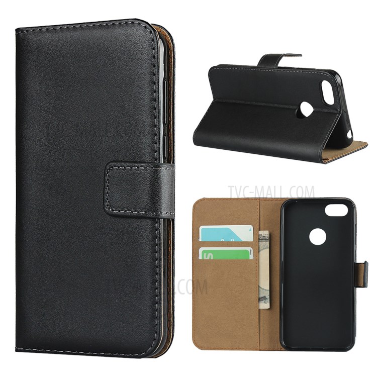 Véritable Couverture De Portefeuille En Cuir Cas De Téléphone Mobile Pour Moto E6 Jeu-1