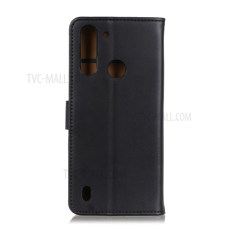 Magnetic Leather Stand Case for Motorola Moto One Fusion - Black-3