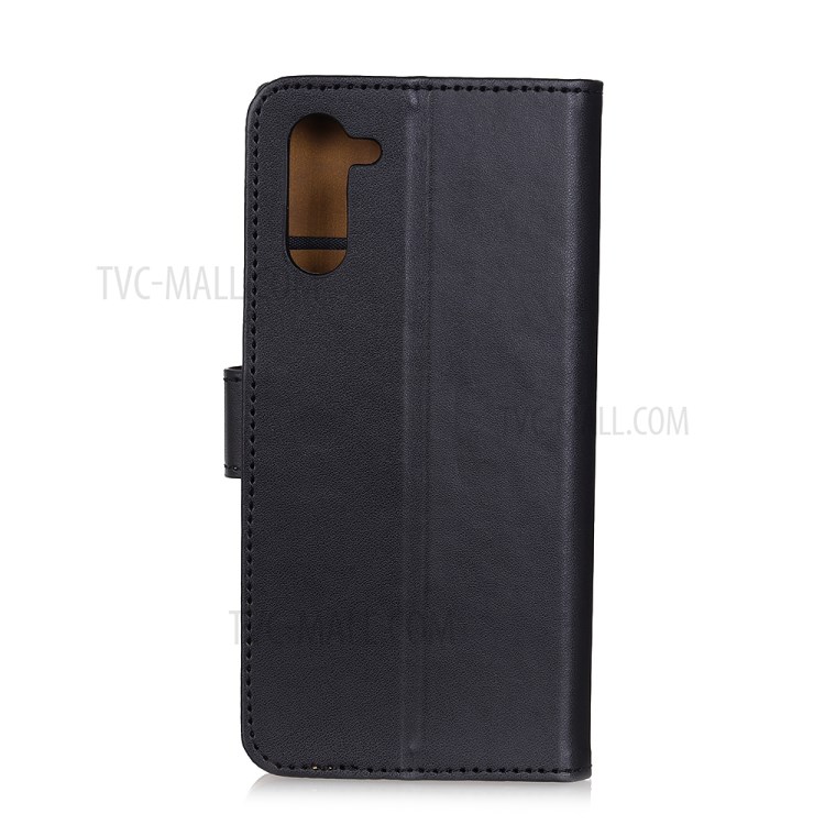 Leather Stand Case with Card Slots for Motorola Edge - Black-3