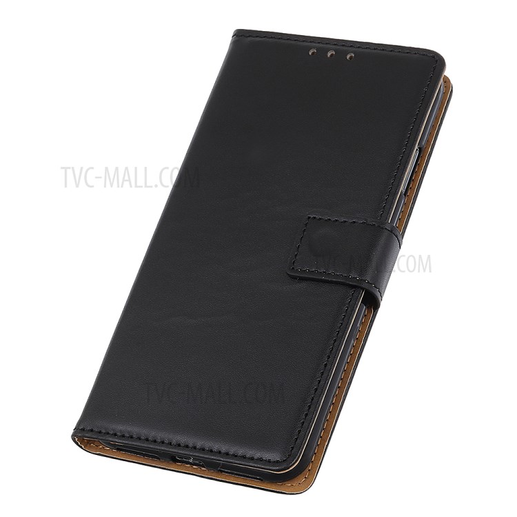 Leather Stand Case with Card Slots for Motorola Edge - Black-8