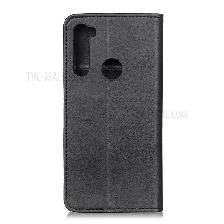 Magnetic Leather Shell for Motorola Moto One Fusion Plus - Black-3