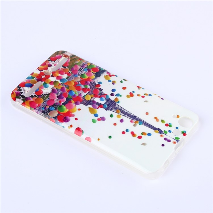 Soft IMD TPU Shell Cover for Lenovo Vibe K5 Plus / Vibe K5 - Eiffel Tower and Colorized Balloon-3