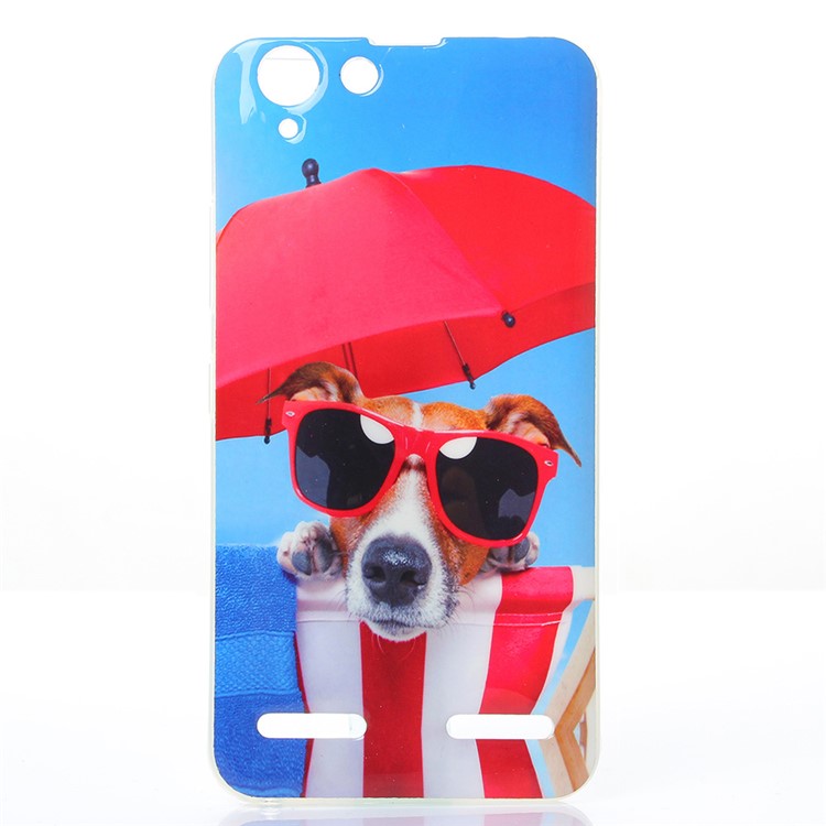 Soft IMD TPU Case for Lenovo Vibe K5 Plus / Vibe K5 - Cool Dog Wearing Glasses-1