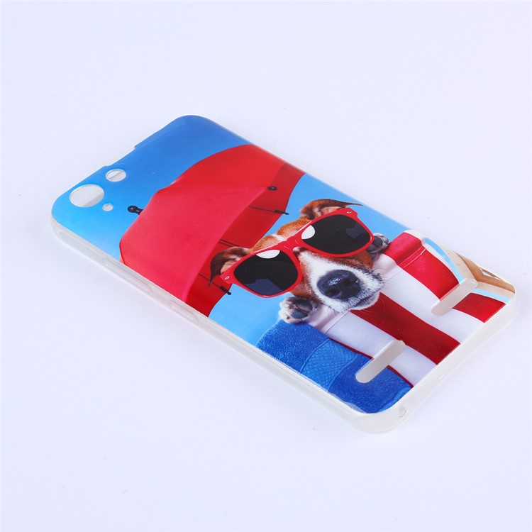 Soft IMD TPU Case for Lenovo Vibe K5 Plus / Vibe K5 - Cool Dog Wearing Glasses-2