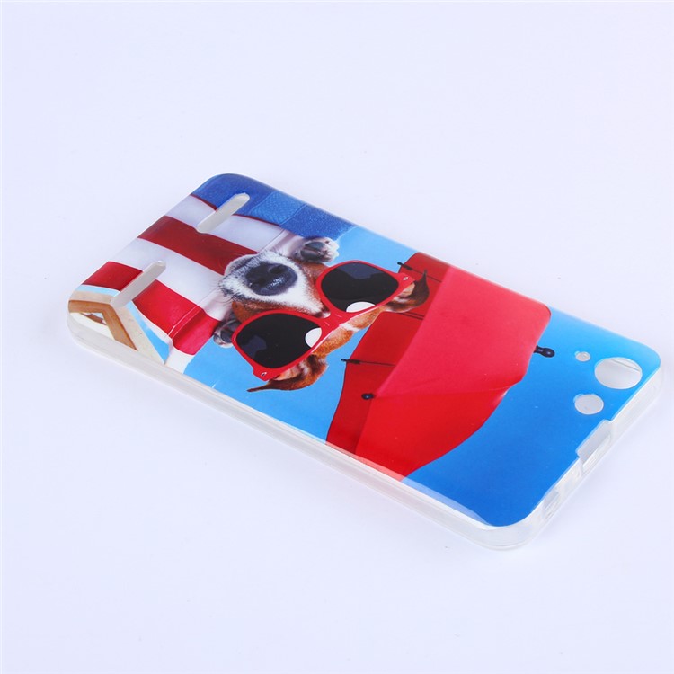 Soft IMD TPU Case for Lenovo Vibe K5 Plus / Vibe K5 - Cool Dog Wearing Glasses-3