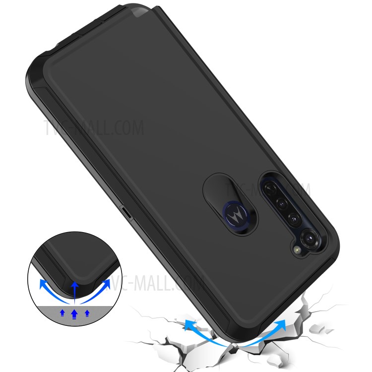 Détachable Anti-chute Poussière PC + TPU Étui De Protection Avec Clip De Ceinture Pour Motorola Moto Stylet G - Tout Noir-7