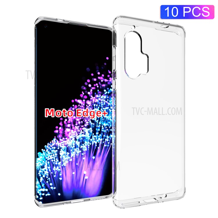10PCS HD Clear Soft TPU Phone Casing Shell for Motorola Edge Plus-1