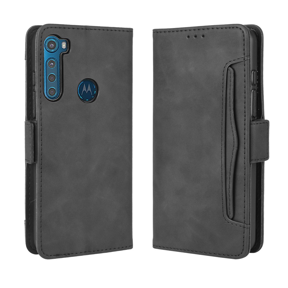 Support En Cuir Porte-monnaie Pour Motorola Moto Une Fusion, Plus - Noir-2