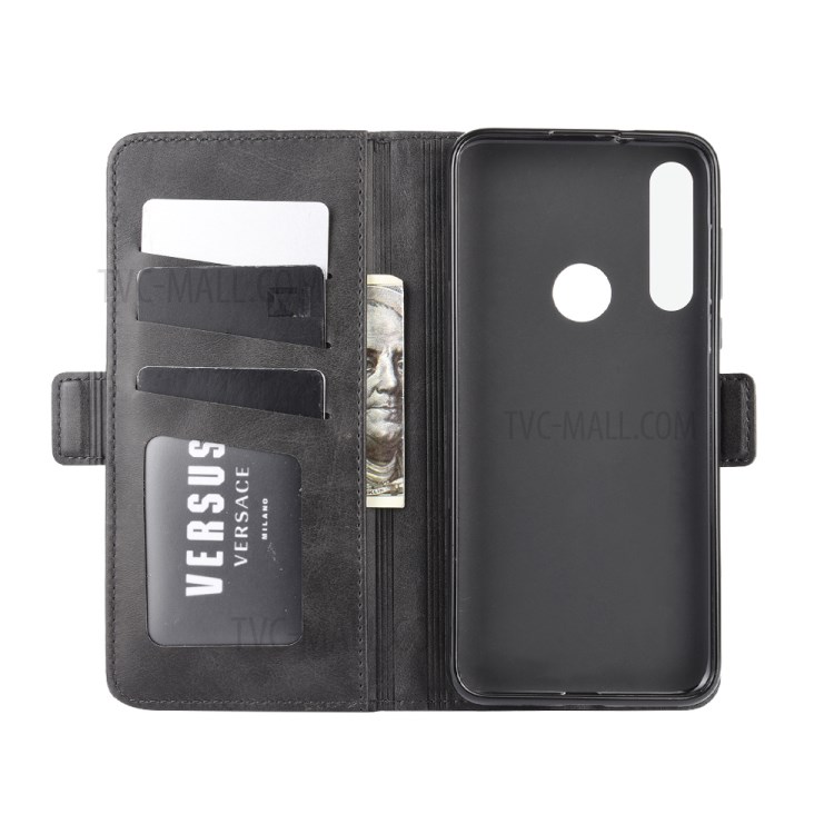 Magnet Adsorption Leather Shell for Motorola Moto G Fast - Black-4