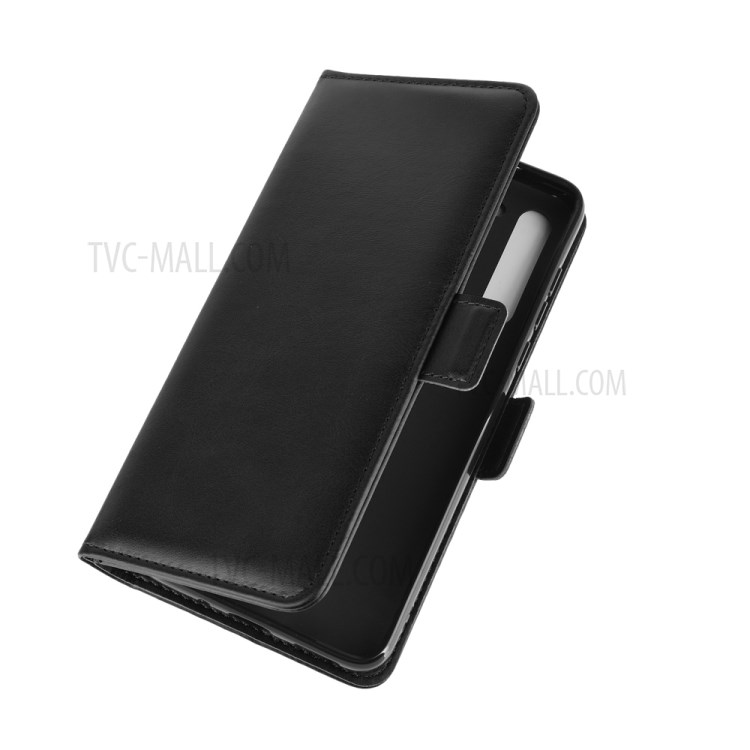 Magnet Closure Leather Wallet Stand Phone Case Cover for Motorola Moto G8 - Black-3