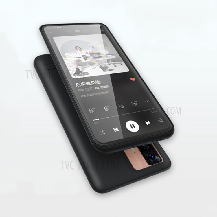 Mobile Phone Power Supply Back Clip Battery for vivo X50 - Black-4