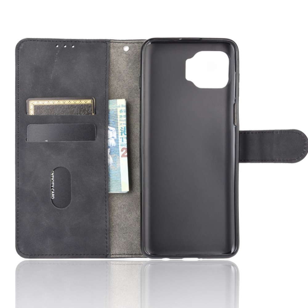 Skin-touch Wallet Stand Leather Flip Cover for Motorola Moto G 5G Plus - Black-3