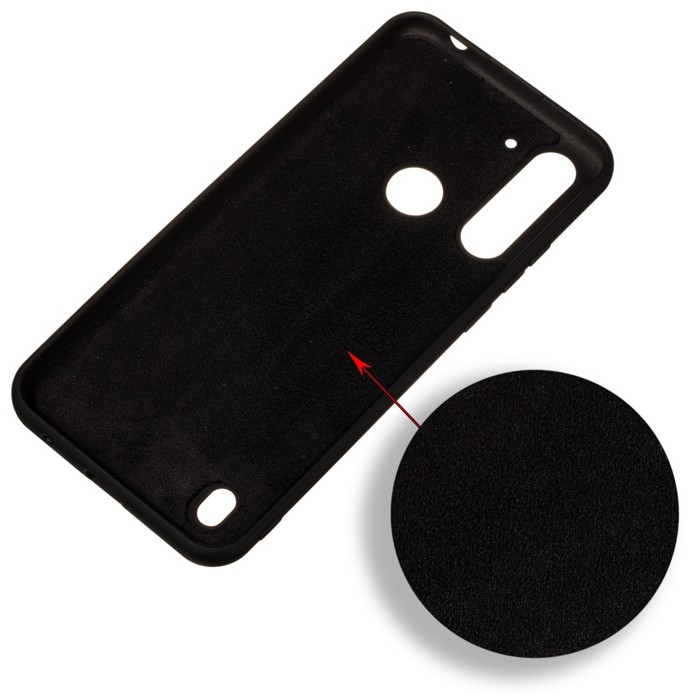 Liquid Silicone Case Shell for Motorola Moto G8 Power - Black-3