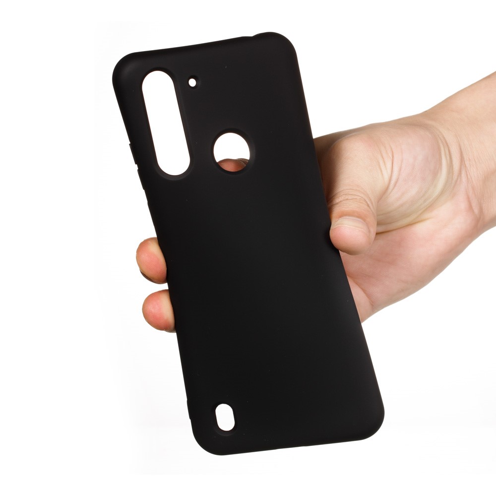 Liquid Silicone Case Shell for Motorola Moto G8 Power - Black-4