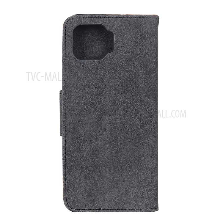 Retro Style Split Leather Wallet Phone Shell for Motorola Moto G 5G Plus - Grey-3