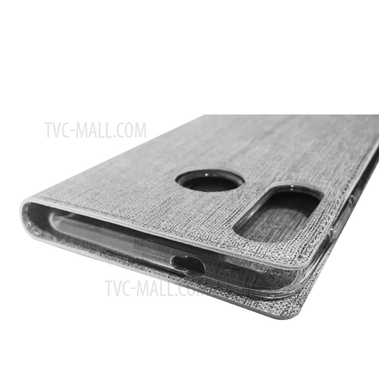 VILI DMX Cross Texture Card Holder Protective Leather Case for Motorola Moto G Fast - Grey-20