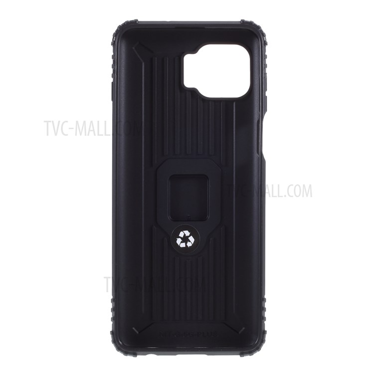 Finger Ring Kickstand TPU Protective Shell for Motorola Moto G 5G Plus - Black-10