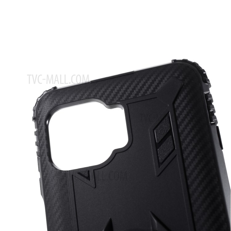 Finger Ring Kickstand TPU Protective Shell for Motorola Moto G 5G Plus - Black-6