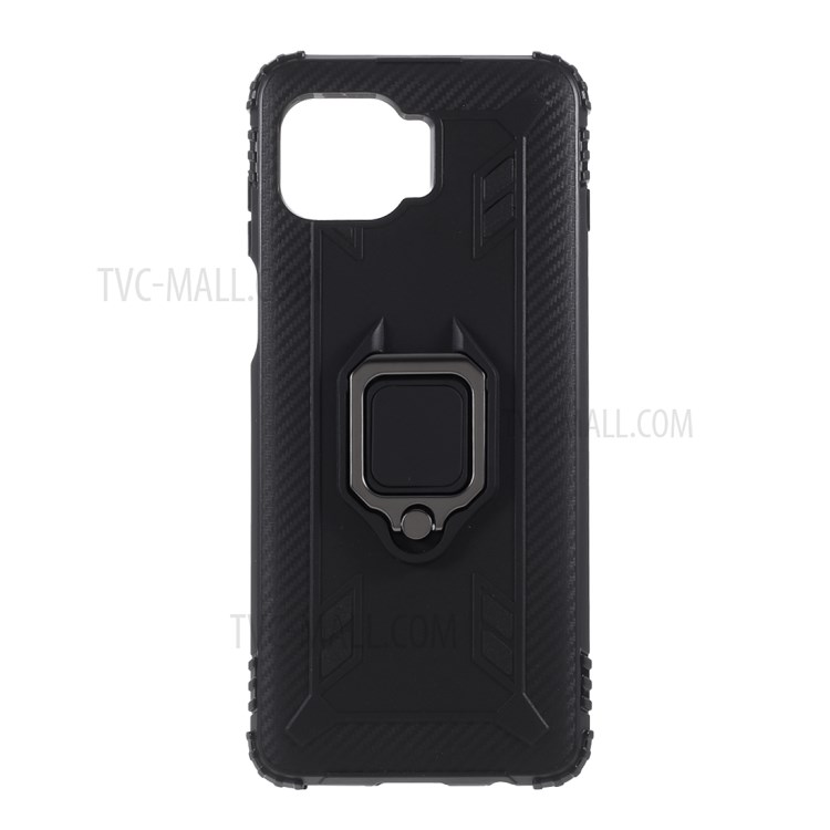 Finger Ring Kickstand TPU Protective Shell for Motorola Moto G 5G Plus - Black-9