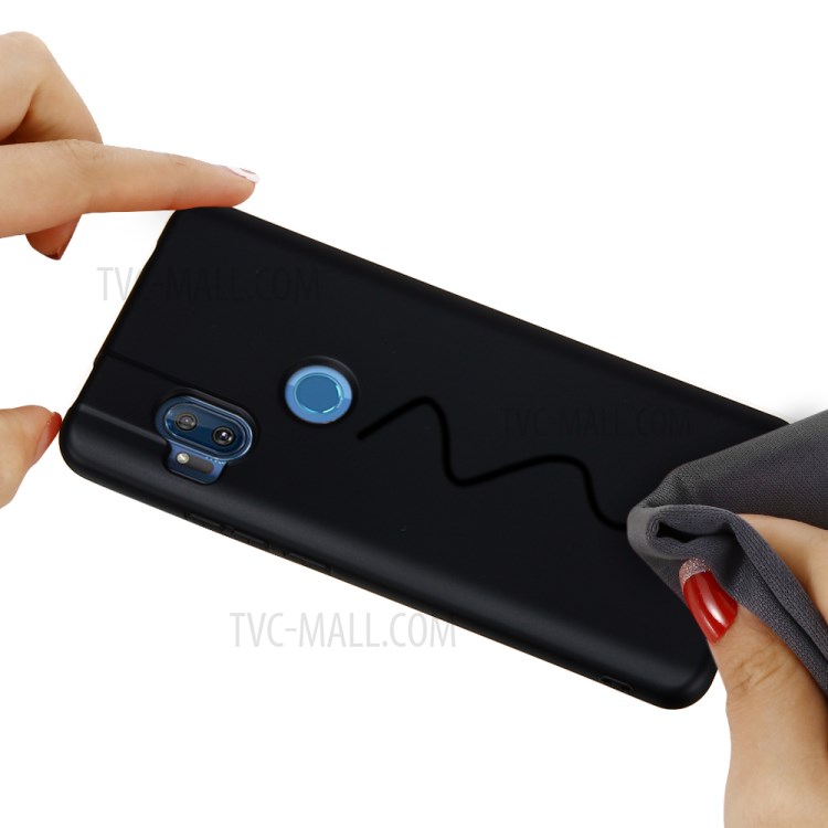 Liquid Silicone Phone Case for Motorola One Hyper - Black-4