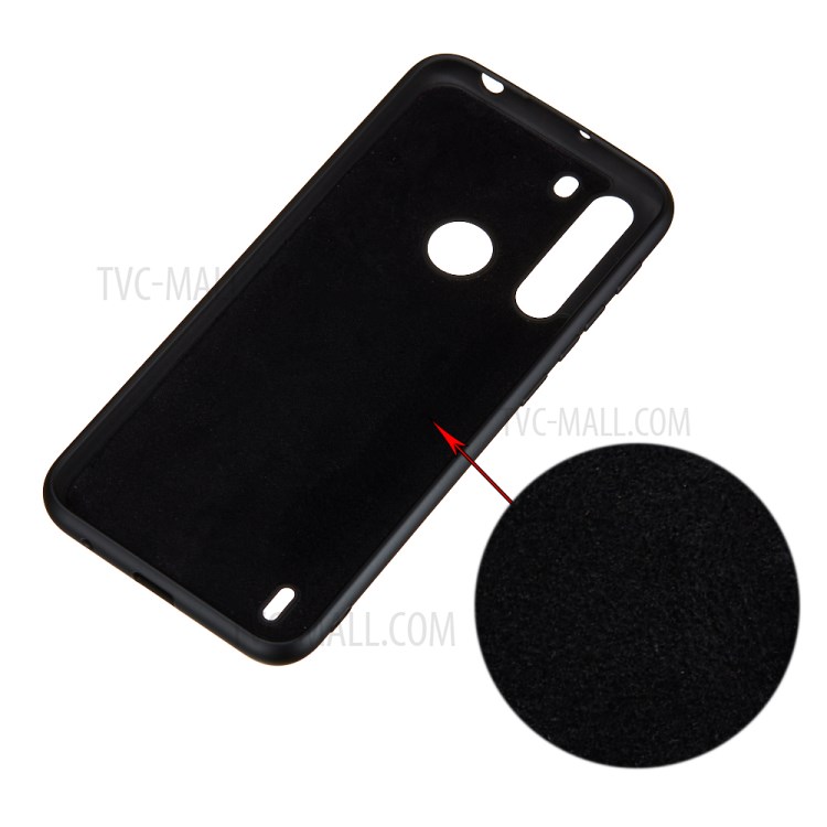 Funda De Teléfono De Silicona Líquida Para Motorola Moto One Fusion - Negro