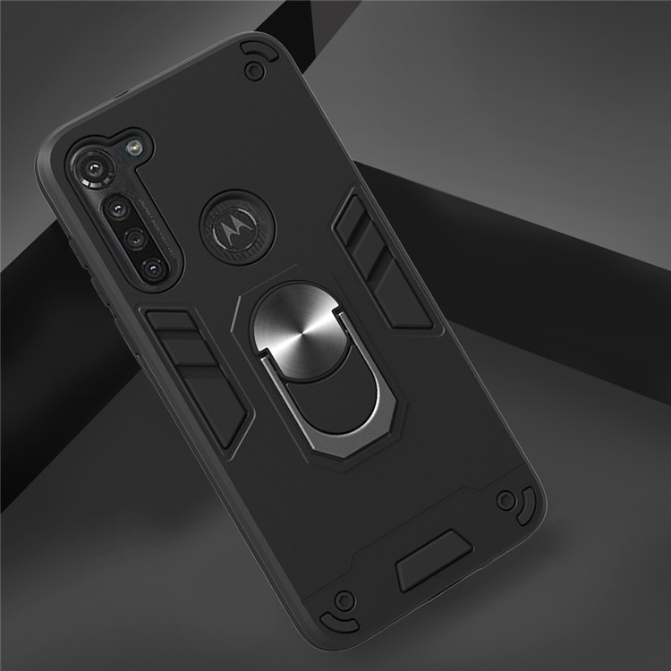 Detachable 2-in-1 PC + TPU Combo Phone Shell for Motorola Moto G8 Power - Black-4