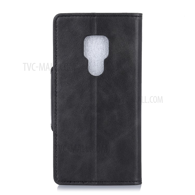 With Wallet Leather Cover for Motorola Moto G9 Play - Black-3