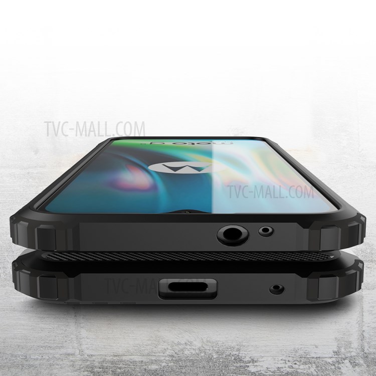 Armor Guard PC + TPU Hybrid Phone Case for Motorola Moto G9 Play - Silver-6