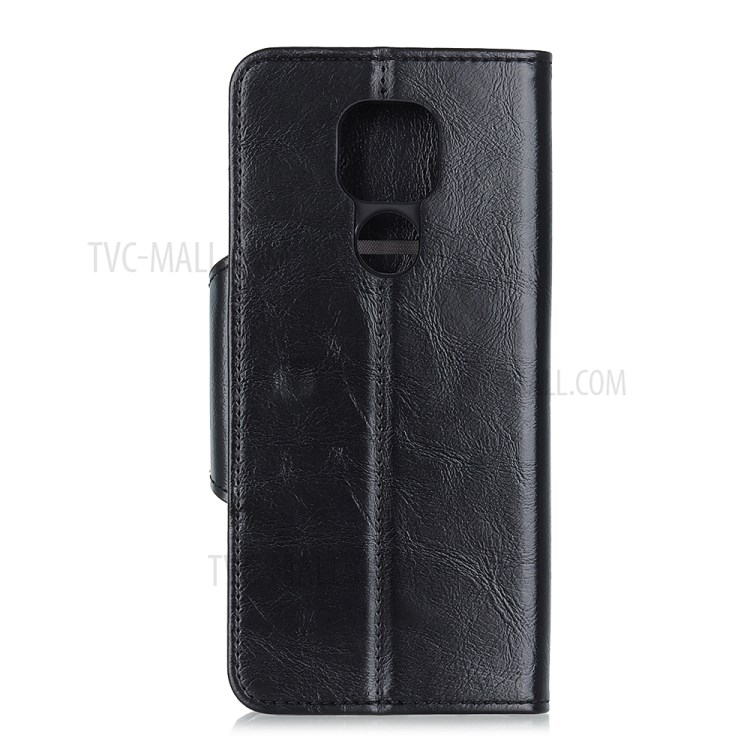 Leather Case Phone Cover for Motorola Moto G9 Play - Black-2