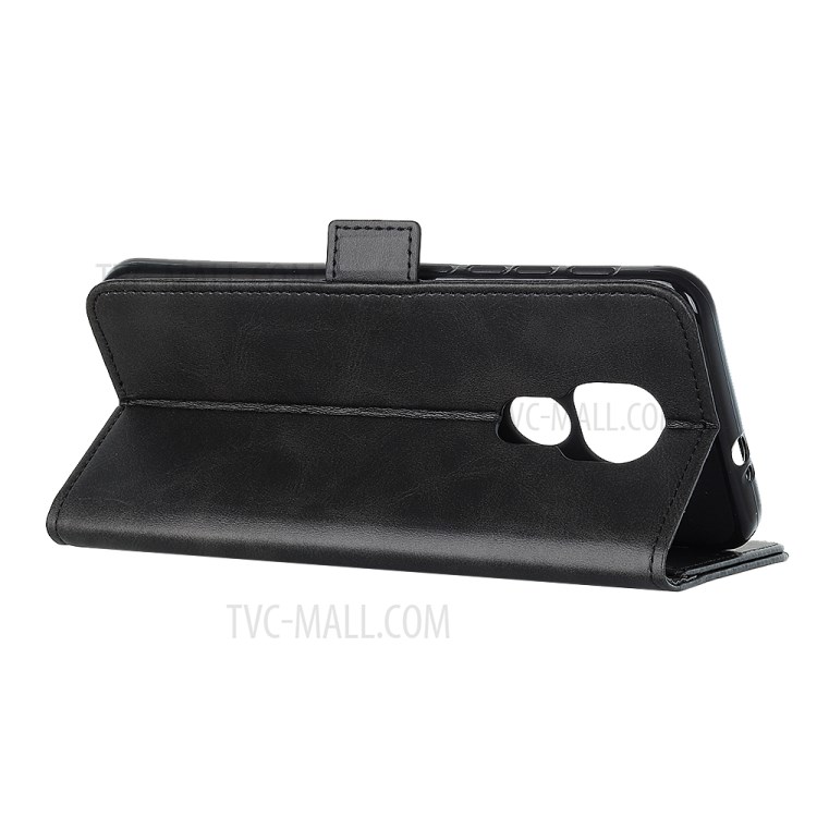 Magnetic PU Leather Phone Case for Motorola Moto G9 Play - Black-3