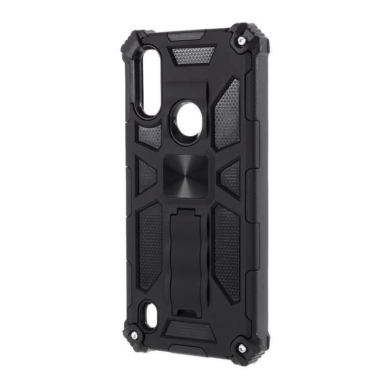 Armor PC TPU Shell with Magnetic Metal Sheet for Motorola Moto E6s (2020) - Black-2