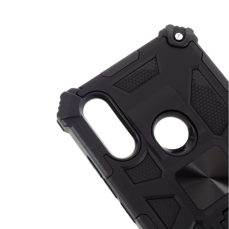 Armor PC TPU Shell with Magnetic Metal Sheet for Motorola Moto E6s (2020) - Black-7
