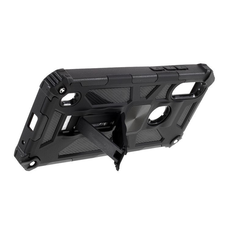 Armor PC TPU Shell with Magnetic Metal Sheet for Motorola Moto E6s (2020) - Black-8