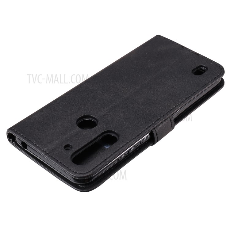 Zipper Pocket Wallet Leather Stand Cover Case for Motorola Moto G8 Power Lite - Black-8