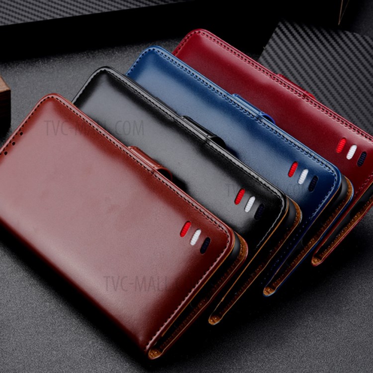 Wallet Stand Flip Leather Phone Case for Motorola Moto G9 Plus - Black-10