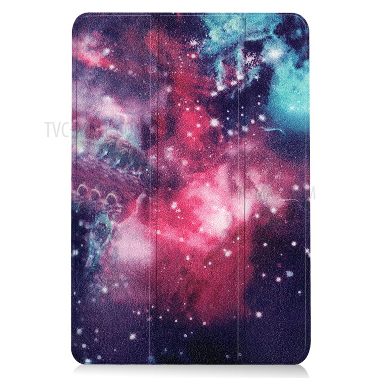 Pattern Printing PU Leather Tri-fold Stand Tablet Case for Lenovo Duet Chromebook - Cosmic Space-2