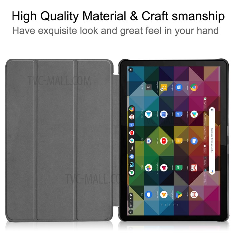 Pattern Printing PU Leather Tri-fold Stand Tablet Case for Lenovo Duet Chromebook - Cosmic Space-4